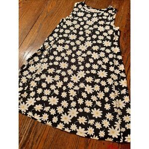 PXS XS Petite LOFT Outlet Petite Black Yellow White Sleeveless Mini Casual Dress